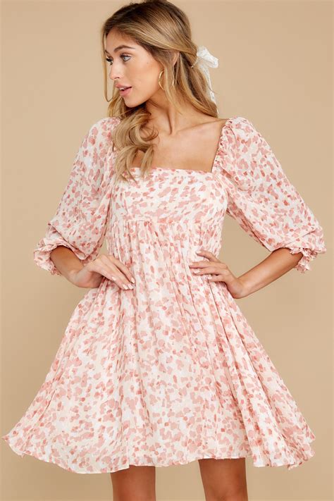 light pink flower summer dresses.